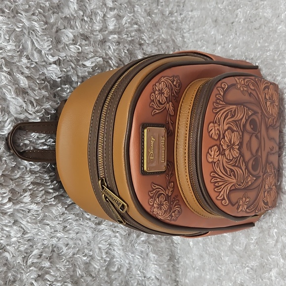 NWT Loungefly Lilo And Stitch Carving Embossed Design Mini Backpack - Picture 11 of 16